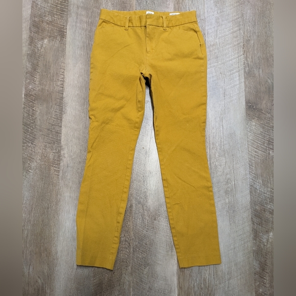 Gap Mustard Yellow Skinny Ankle Pants - Picture 1 of 7